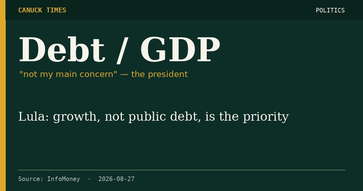 Debt / GDP — "not my main concern" — the president